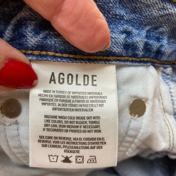Agolde Riley Button Fly Straight Organic Cotton Jeans Women’s 25 - Picture 9 of 14